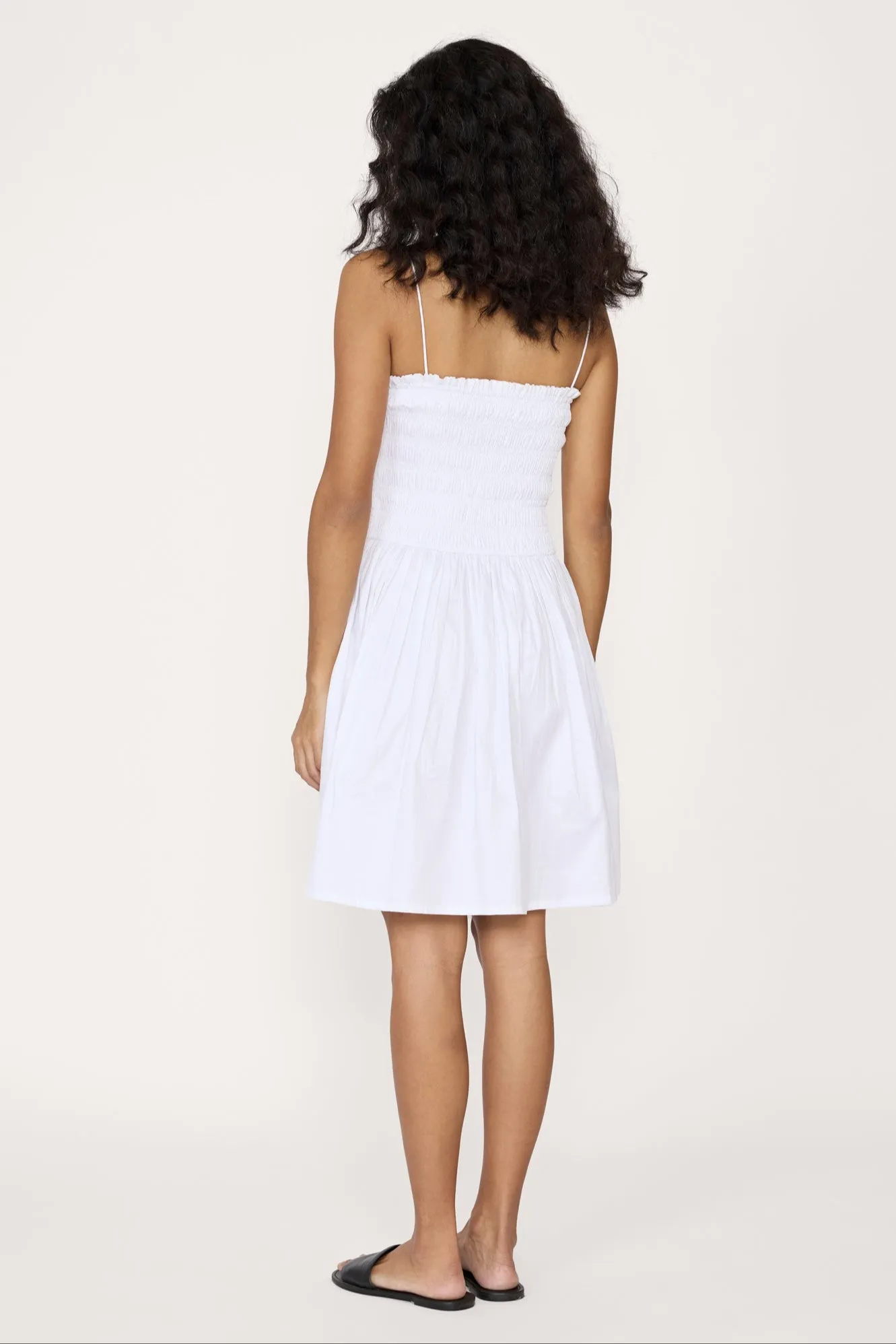Strappy Bodice Mini Dress - White