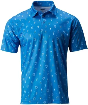 TGW Men's Cocktail Print Golf Polo Shirt for Golfing