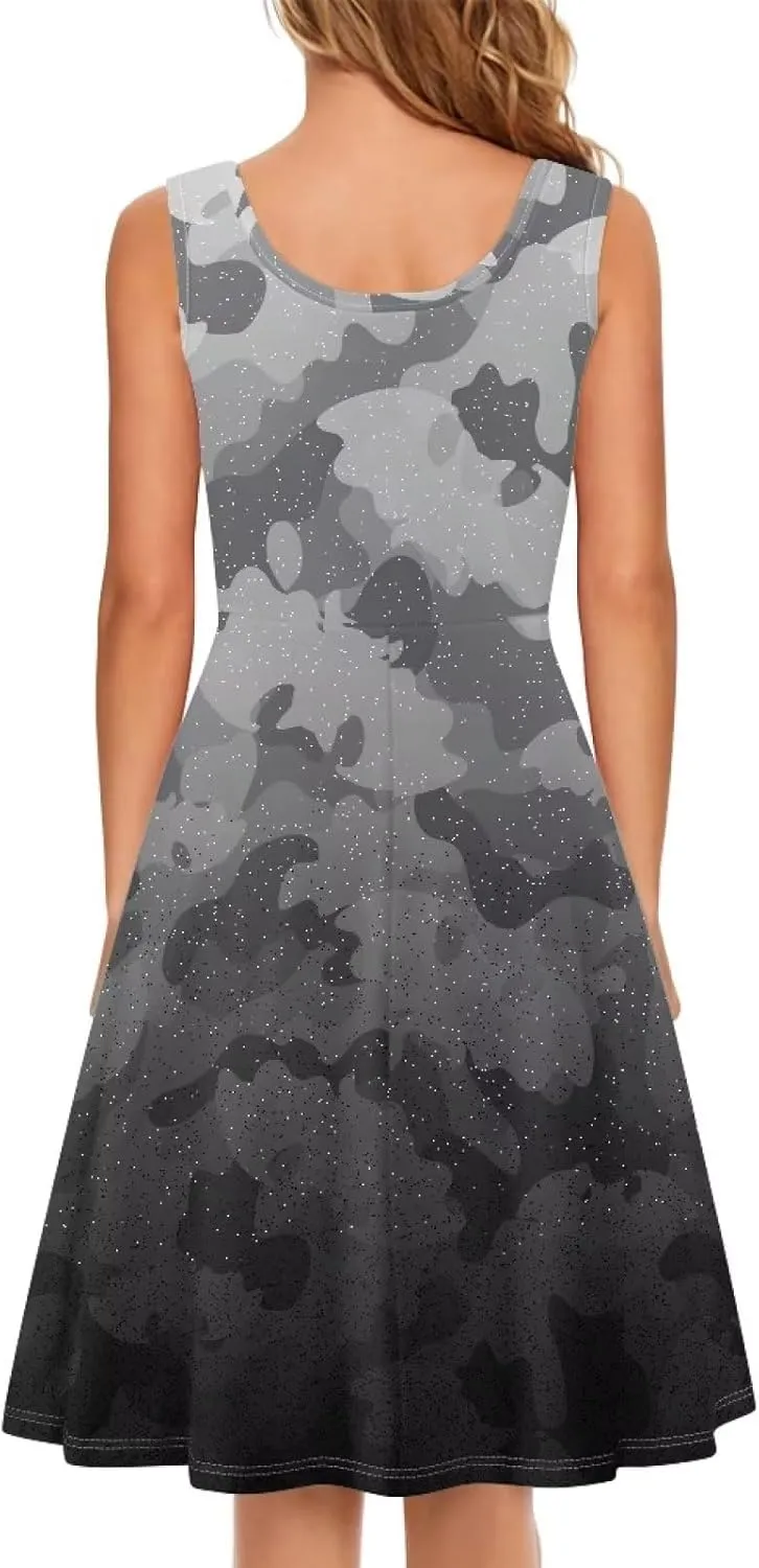 Uasibuni Floral Dress for Women Summer T Shirt Dresses