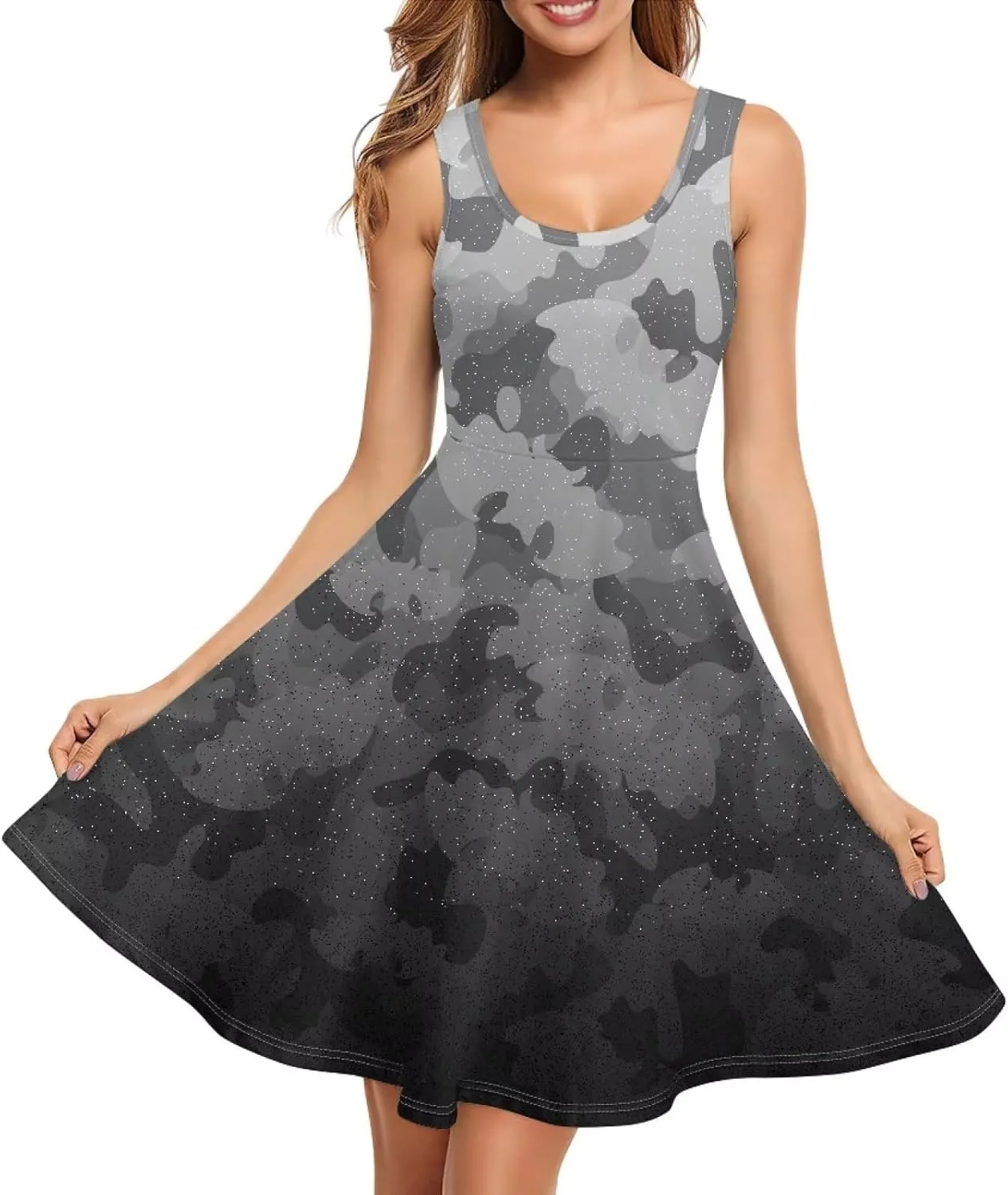 Uasibuni Floral Dress for Women Summer T Shirt Dresses