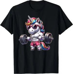 Unicorn Funny Gym Weightlifting Bodybuilder Fitness Workout T-Shirt