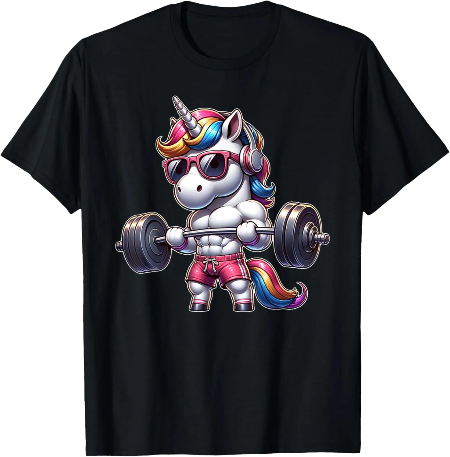 Unicorn Funny Gym Weightlifting Bodybuilder Fitness Workout T-Shirt