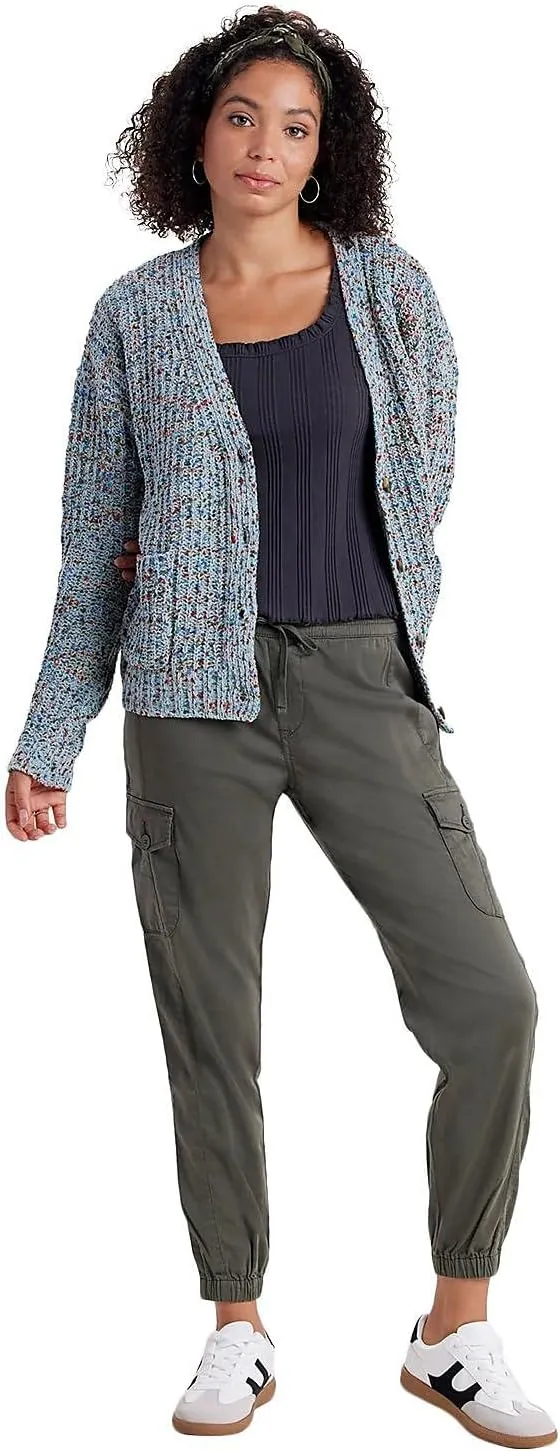 UNIONBAY Women's Confetti Multi Color Yarn Cardigan Sweater
