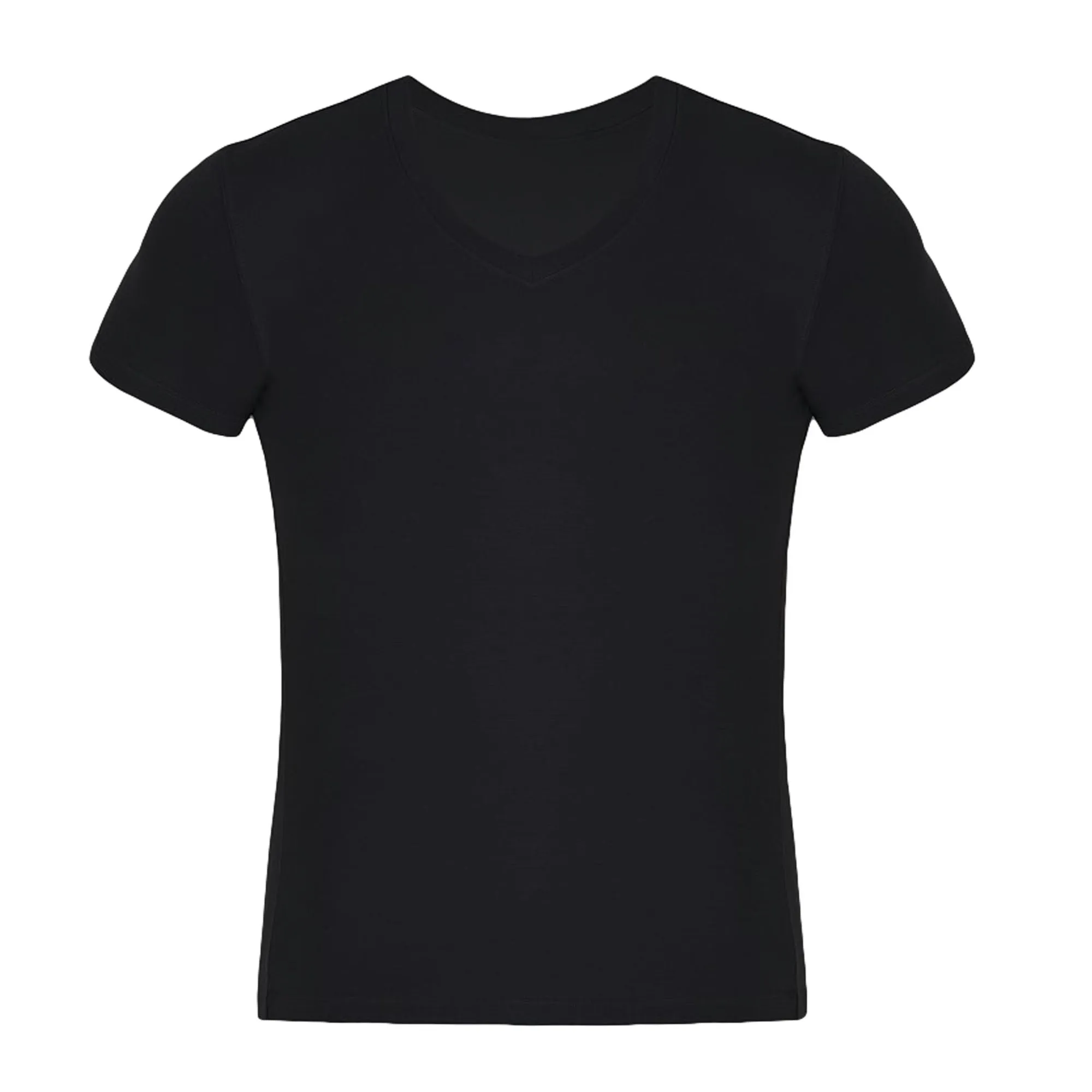 V Neck T Shirts for Men Rayon Made from Bamboo Tees Breathable Undershirts 3 Pack