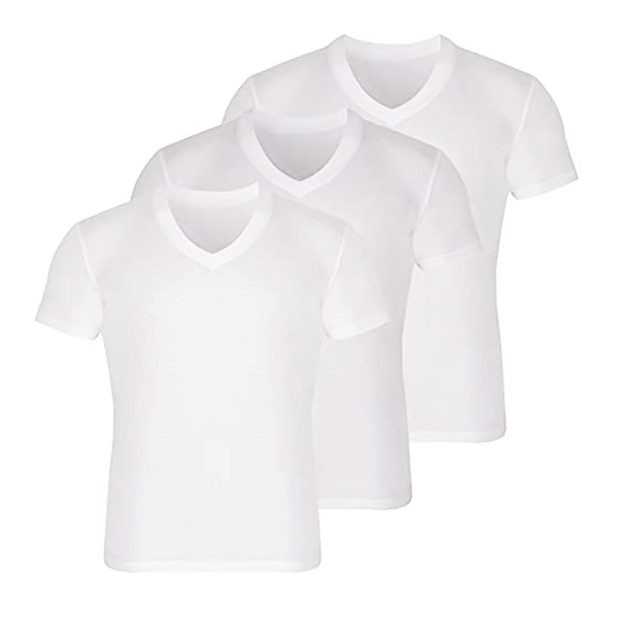 V Neck T Shirts for Men Rayon Made from Bamboo Tees Breathable Undershirts 3 Pack
