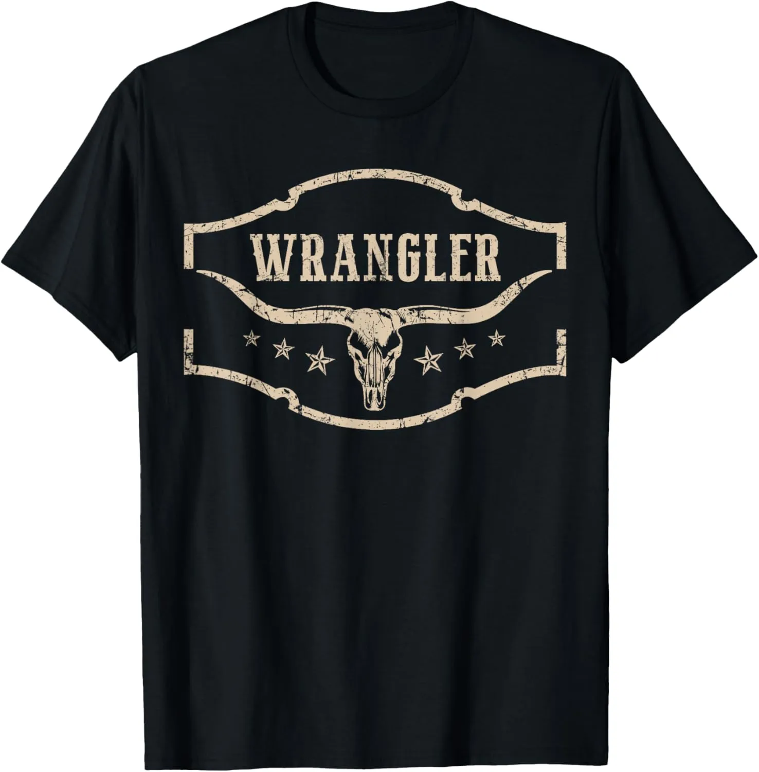 Vintage Wranglers Western Deserts Cowhide & Bulls Skulls T-Shirt