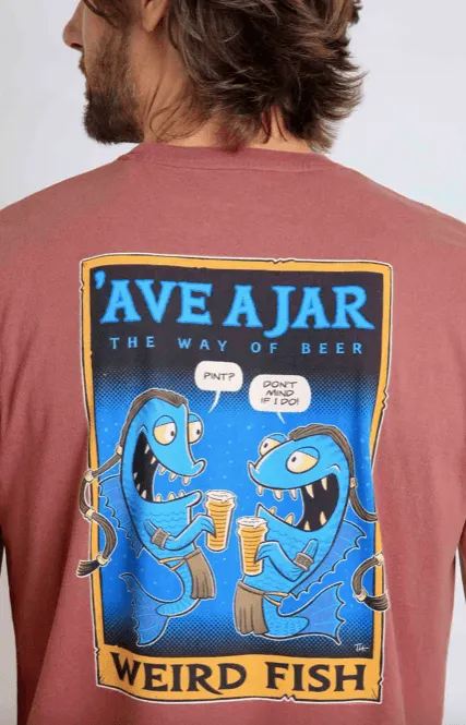 Weird Fish Ave A Jar Artist Tee Rosewood