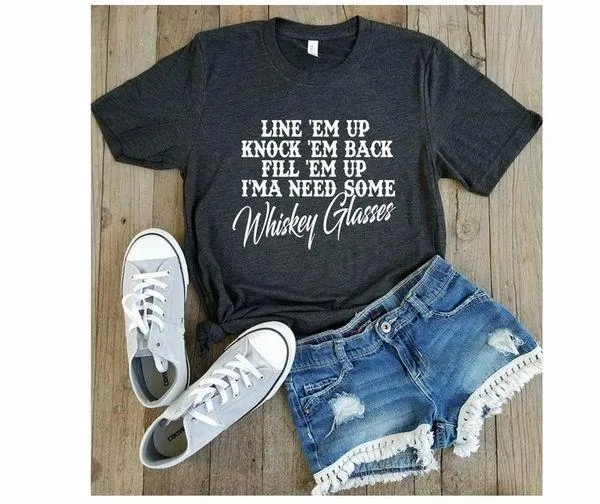 Whiskey Glasses Country Music Women's T-Shirt