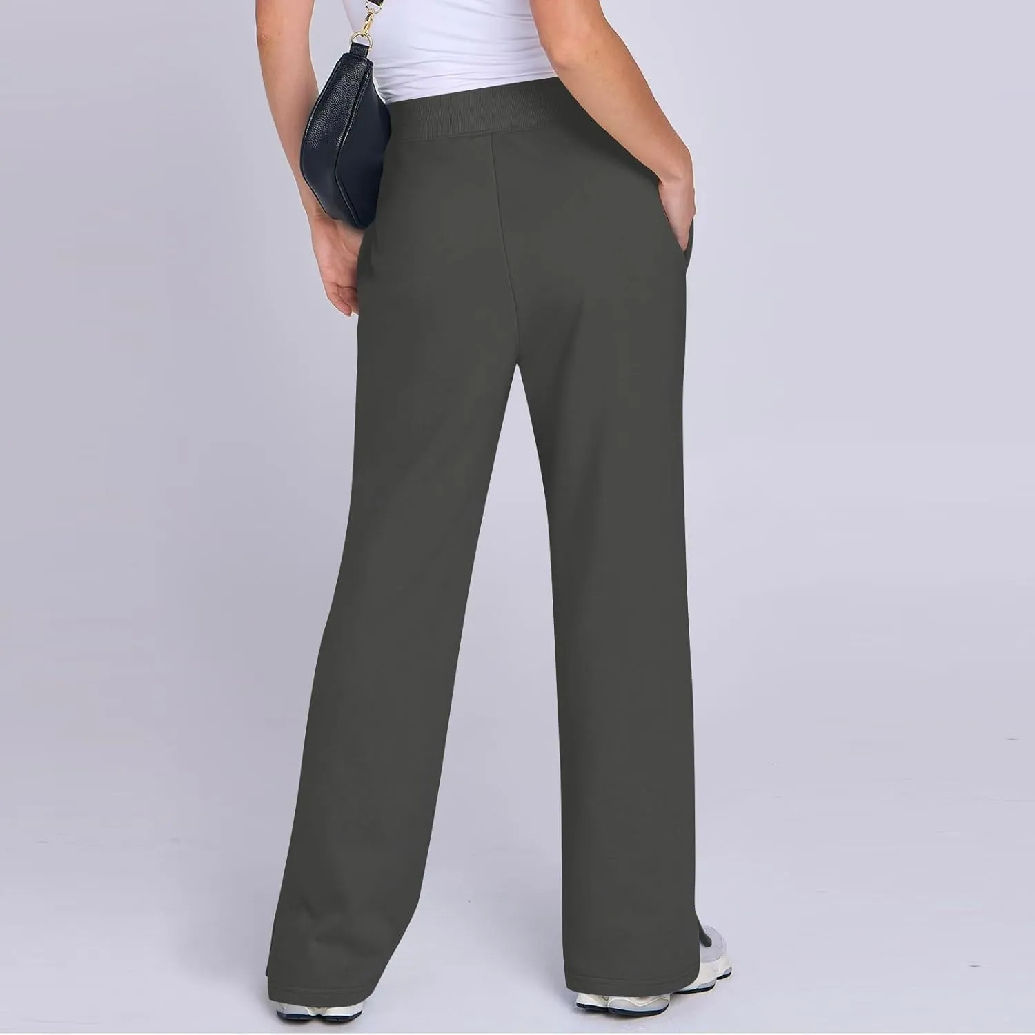 Wide Leg Pants Woman Drawstring High Waist Yoga Pants with Pocket Lightweight Casual Flare Sweatpants Baggy Lounge Pants