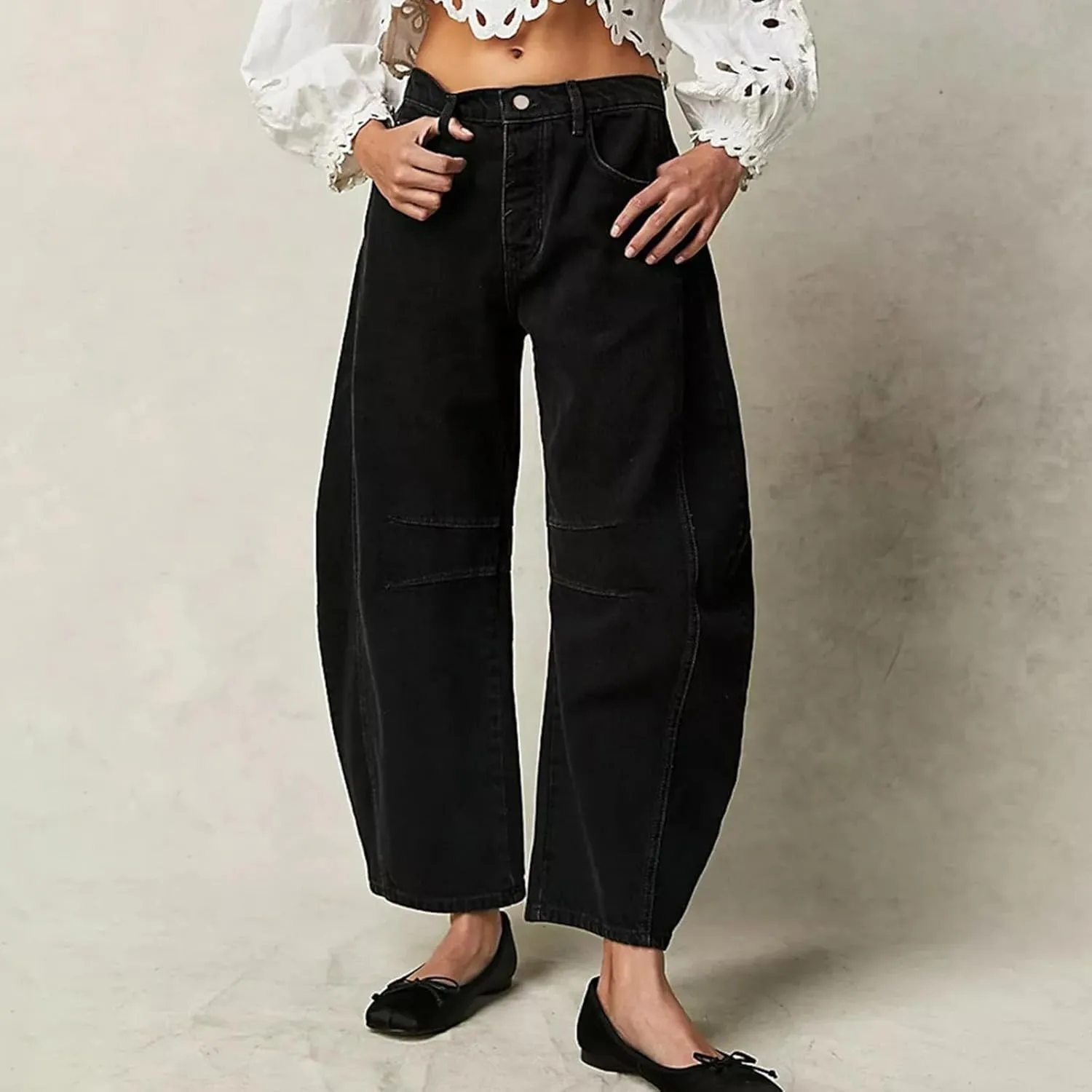 Women Linen Summer Letter Patched Palazzo Lounge Pants High Waist Stretchy Slim Fit Trousers Beach
