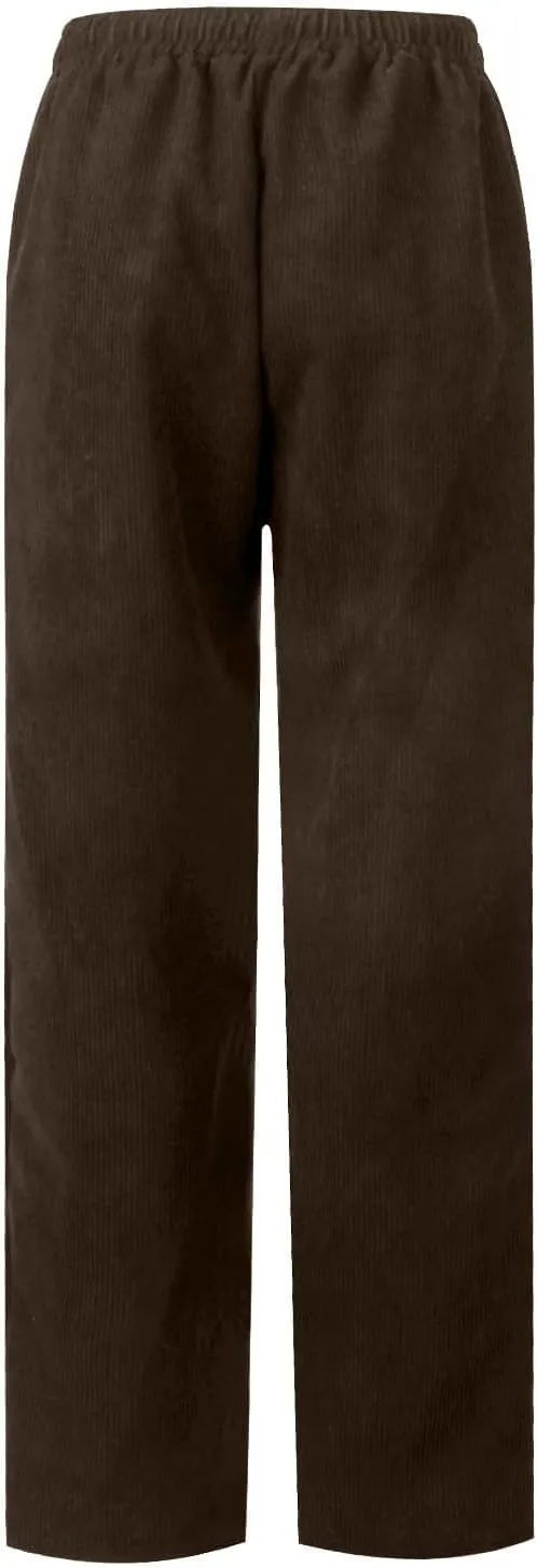Womens Corduroy Cuffed Pants 2025 Trendy High Waisted Straight Leg Drawstring Trousers Work Office Dress Casual Pants