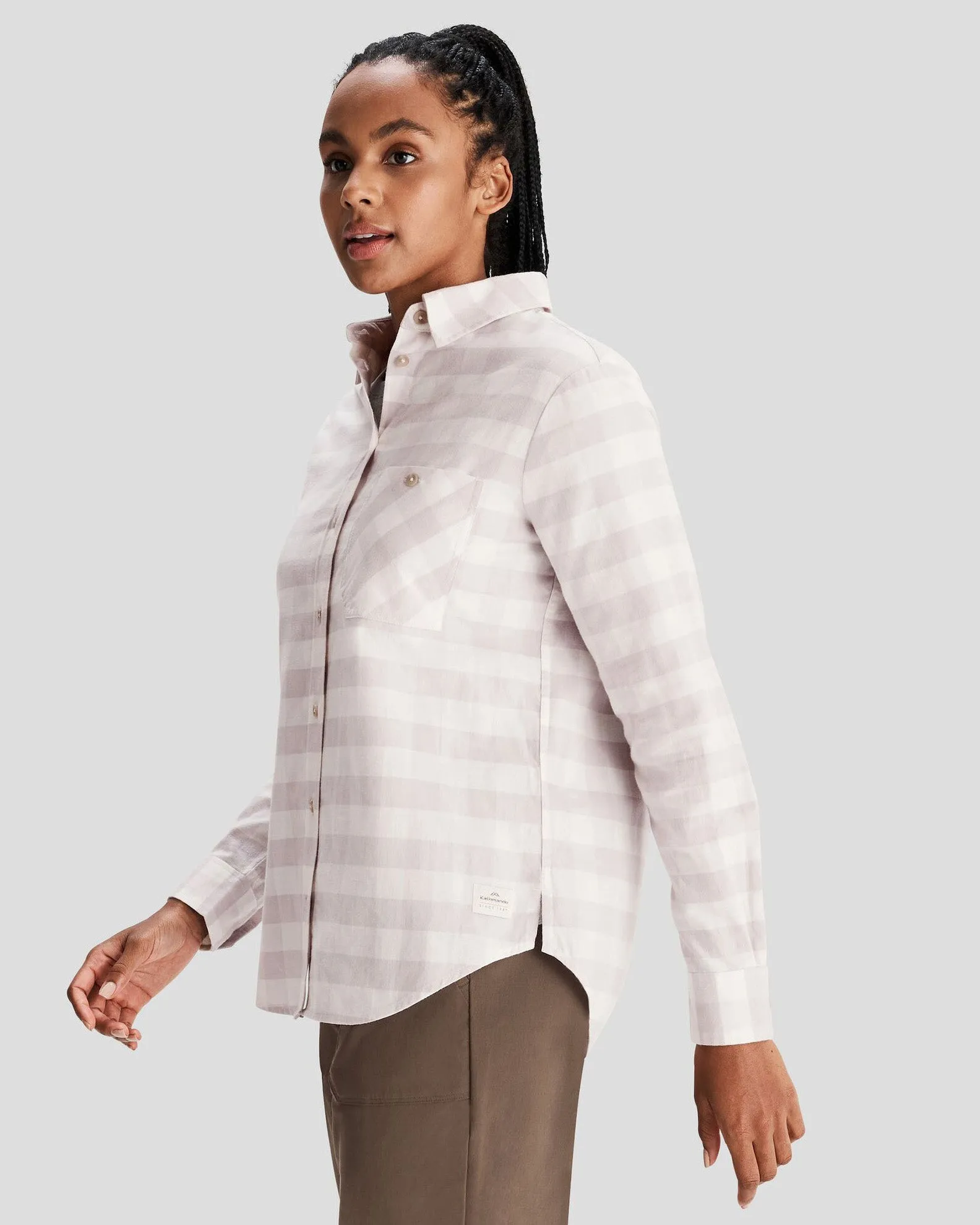 Women's Fyfe Flannel Shirt - Dove Gingham