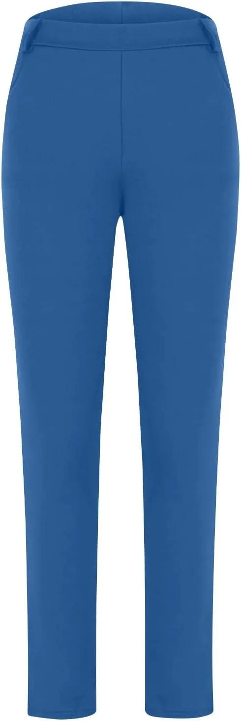 Women's High Waist Work Pants with Pockets Business Casual Dress Pants Stretch Straight Leg Trousers Skinny Slacks