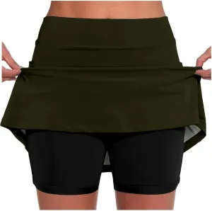 Women's Knee Length Skorts Skirts Tennis Athletic Golf Causal Skort Tennis Skirts High Waisted Skorts Skirts