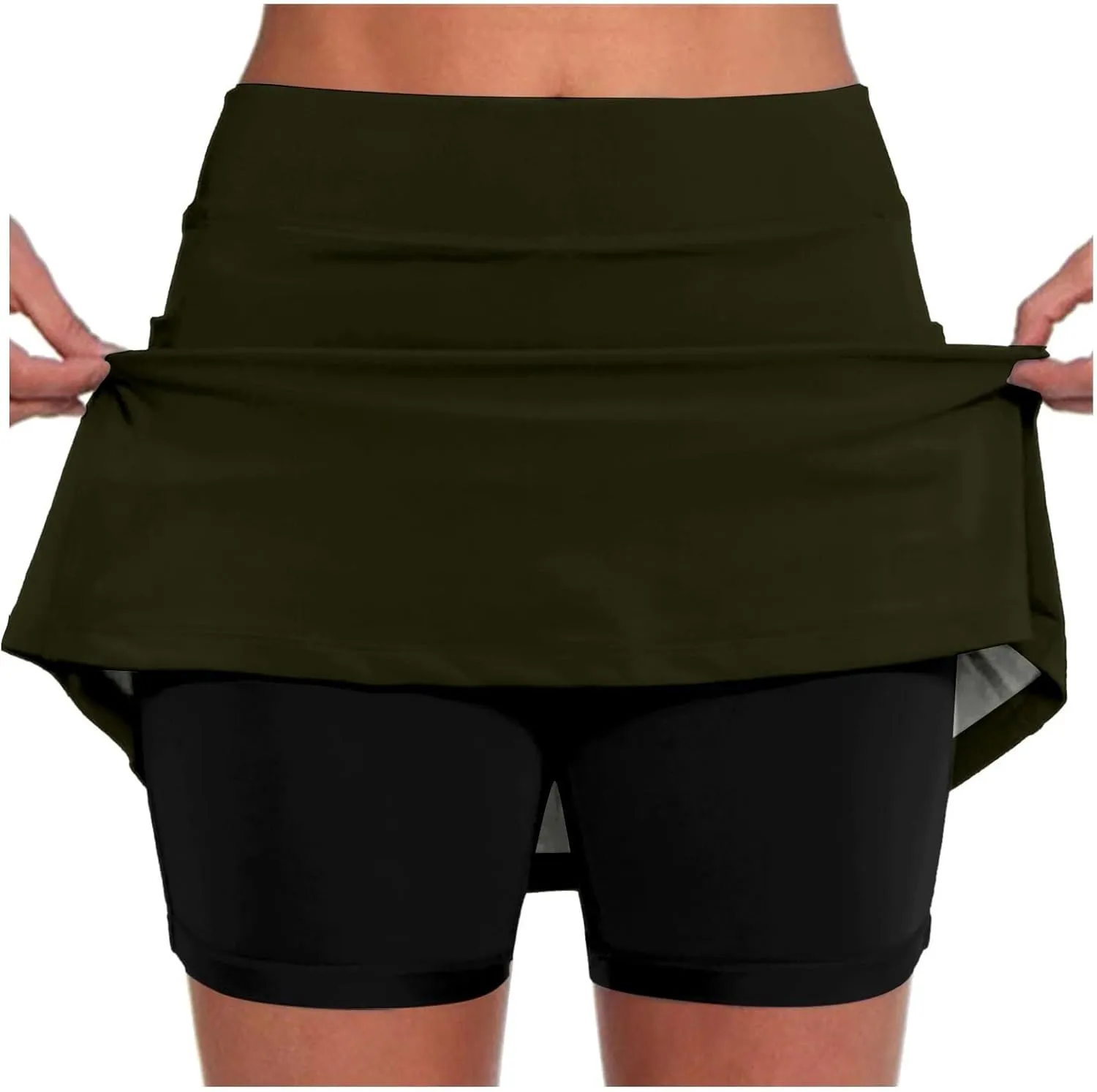 Women's Knee Length Skorts Skirts Tennis Athletic Golf Causal Skort Tennis Skirts High Waisted Skorts Skirts
