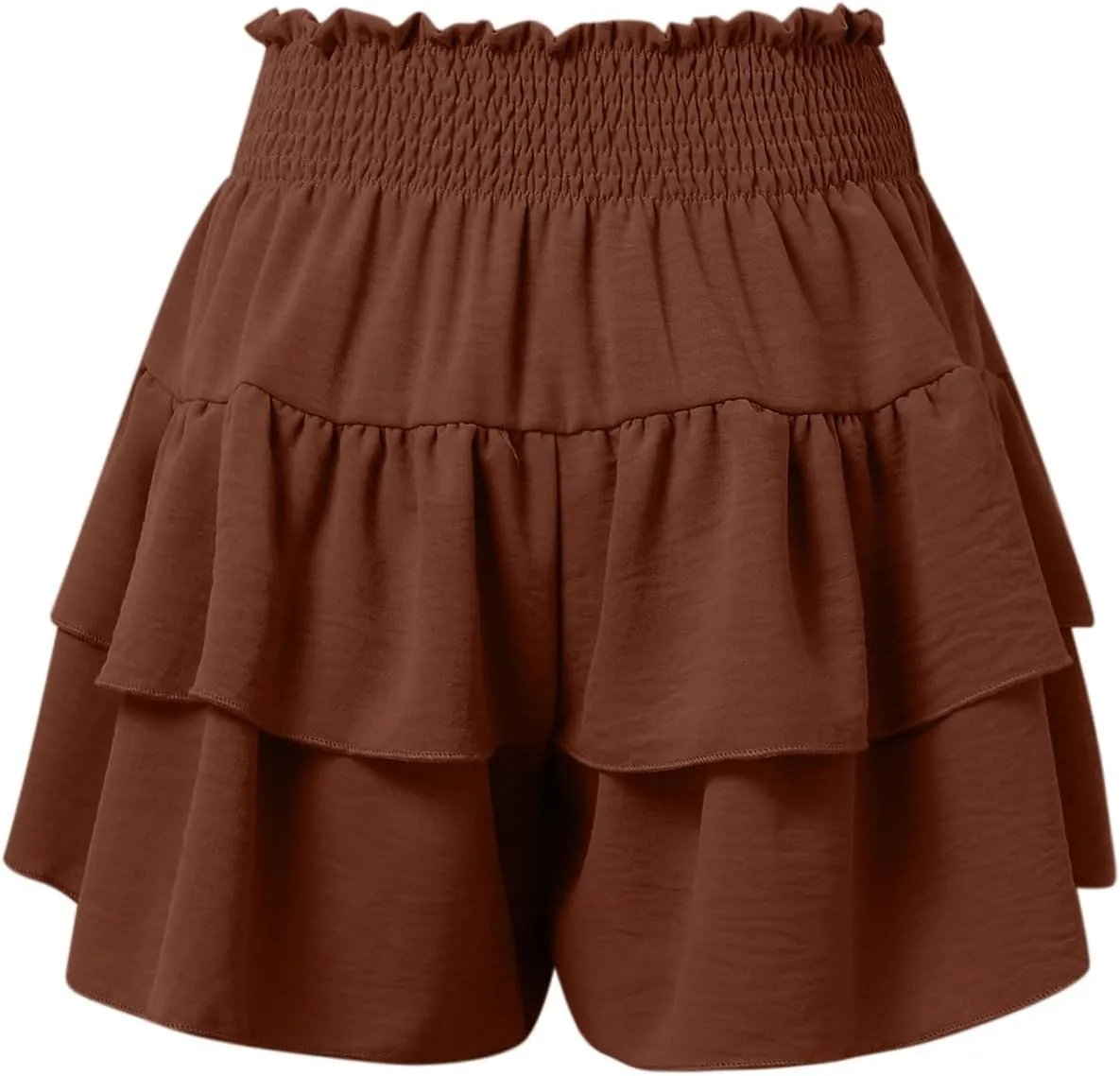 Womens Shorts Dressy Casual Summer 2025 High Waisted Ruffle Skorts Flowy Shorts Summer Flared Mini Skirts
