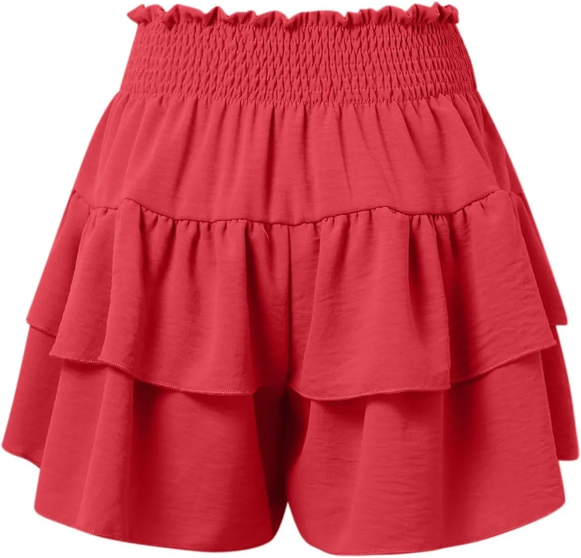 Womens Shorts Dressy Casual Summer 2025 High Waisted Ruffle Skorts Flowy Shorts Summer Flared Mini Skirts