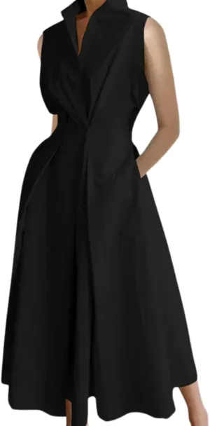 Womens Sleeveless Floral Dresses with Pockets Tank V Neck Casual Loose Maxi Dress for Women 2024