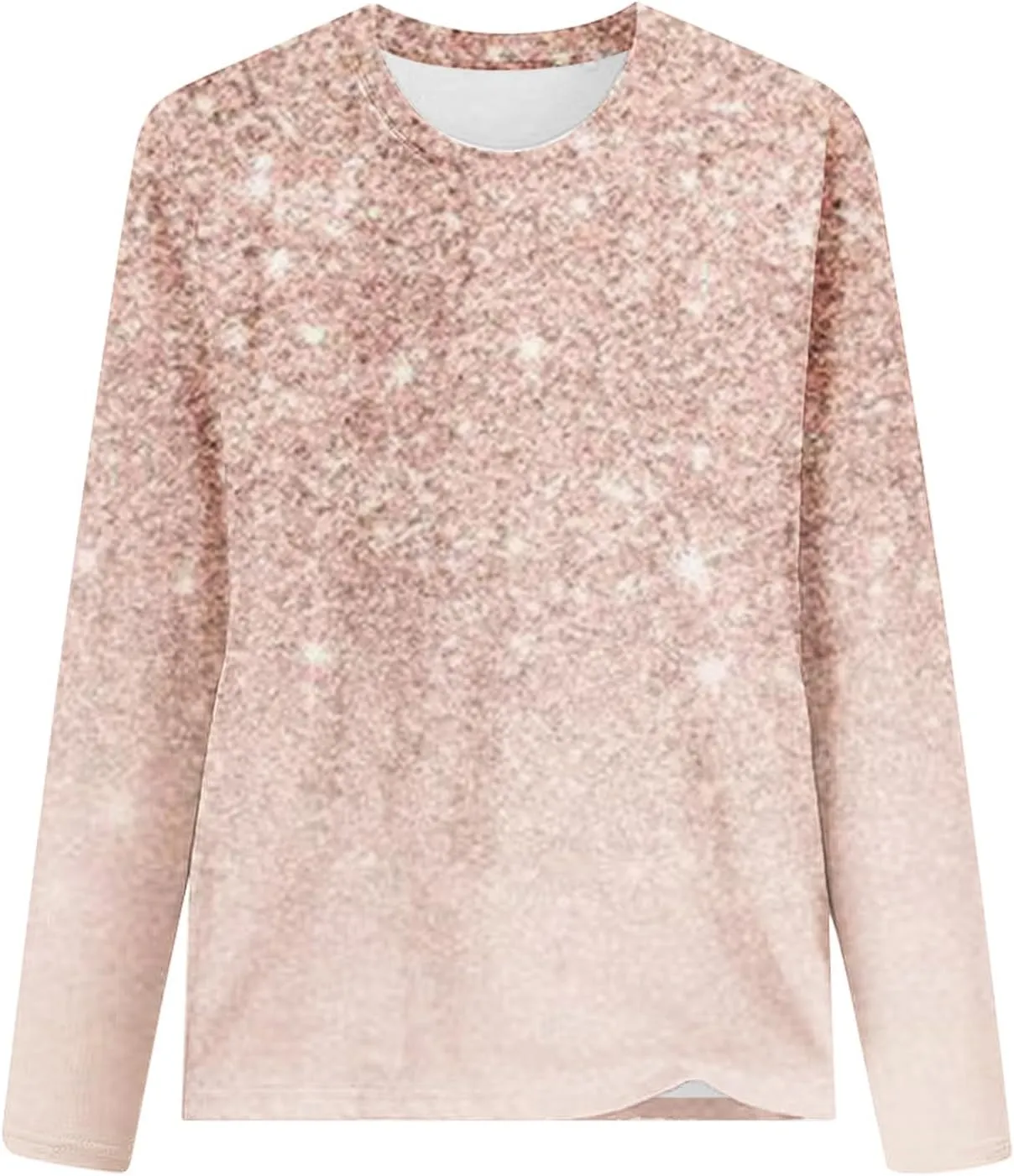 Womens Tees Casual Dressy Long Sleeve Sparkly Sequin Pullover Top Fashion Summer and Spring Shirt Trendy Clothes 2023