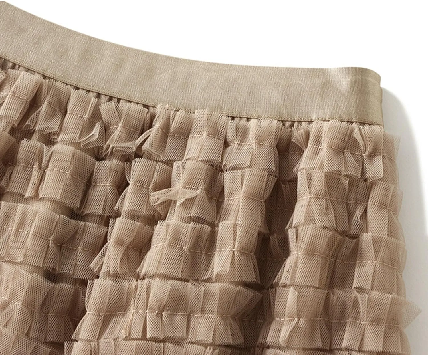 Women'S Tulle Skirt Elastic Waist Tutu Skirt Layered Puffy Fairy Skirts Mesh Layered Skirts Party Skirts