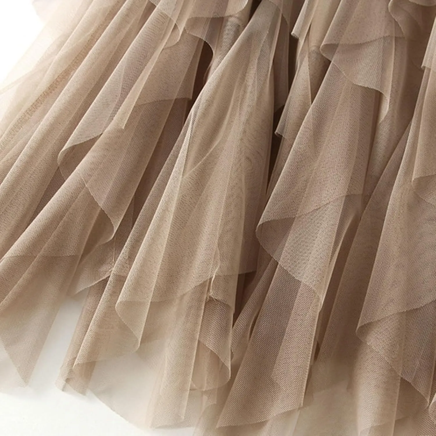 Women'S Tulle Skirt Elastic Waist Tutu Skirt Layered Puffy Fairy Skirts Mesh Layered Skirts Party Skirts