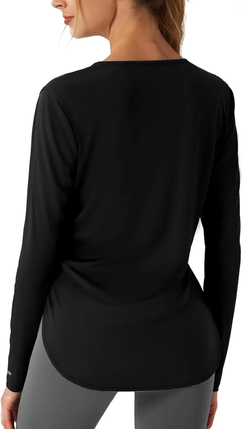 Women's V-Neck UPF 50 Swim Rash Guard Shirt