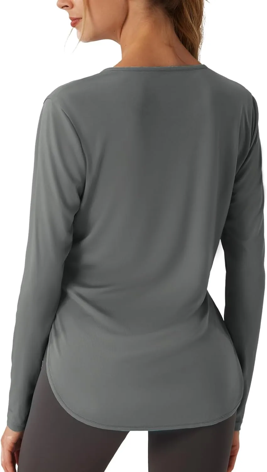 Women's V-Neck UPF 50 Swim Rash Guard Shirt