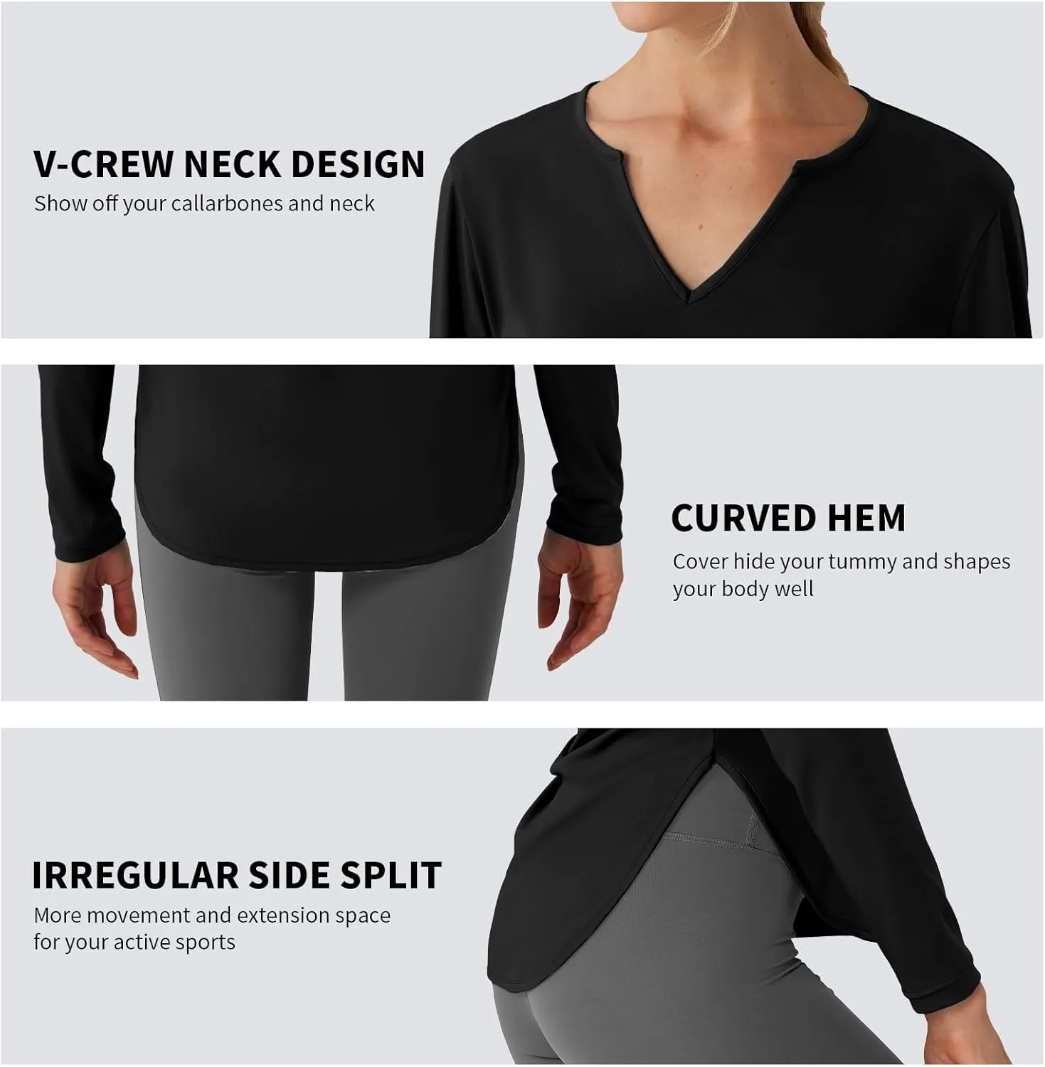 Women's V-Neck UPF 50 Swim Rash Guard Shirt