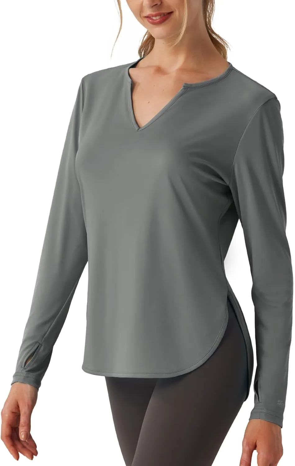 Women's V-Neck UPF 50 Swim Rash Guard Shirt