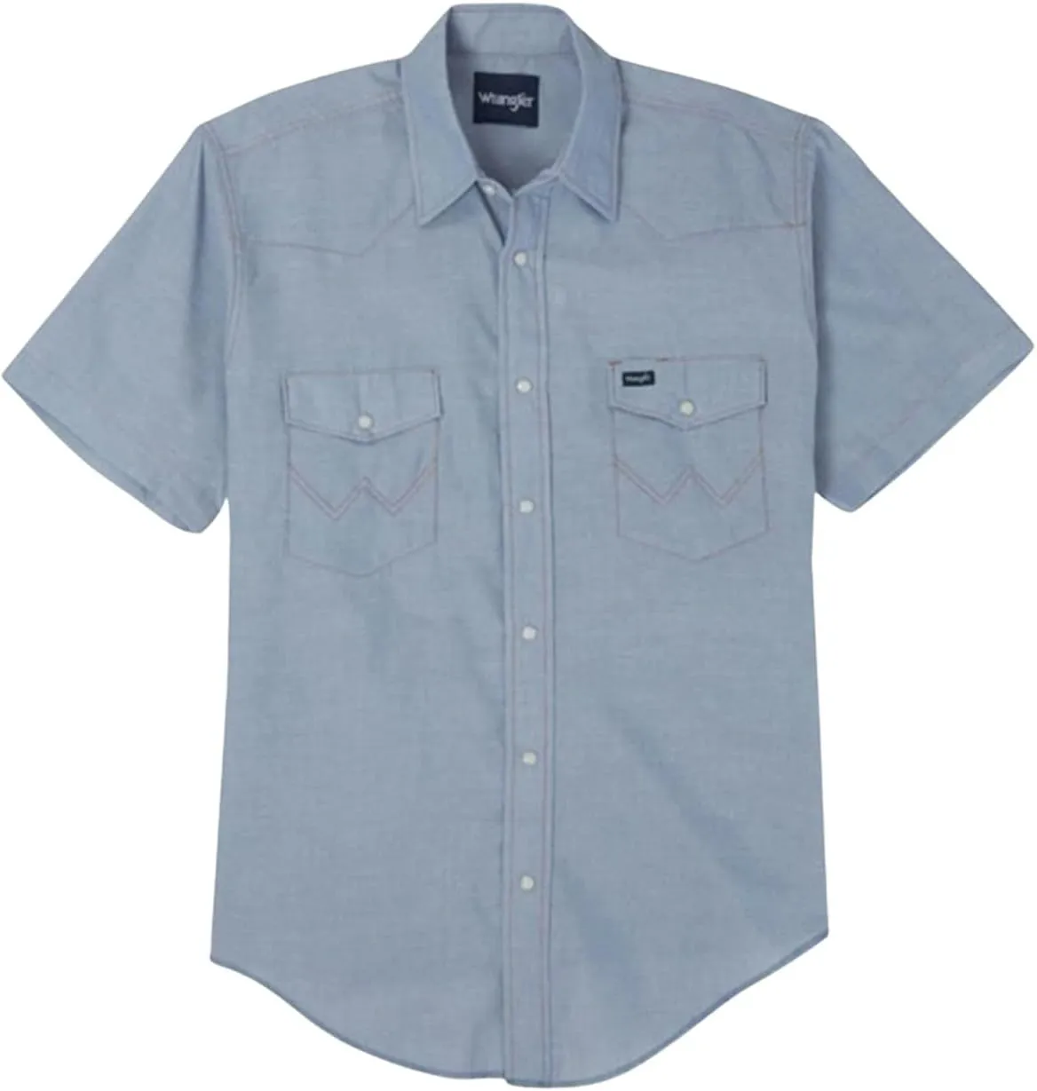 Wrangler Men's Snap Short Sleeve Western Snap Plaid Shirt