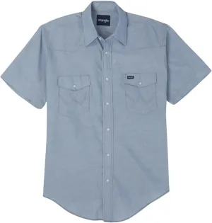 Wrangler Men's Snap Short Sleeve Western Snap Plaid Shirt