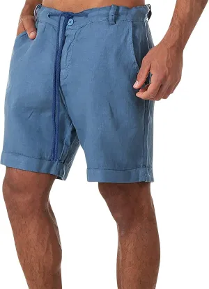 Ymosrh Mens Shorts Casual Summer Shorts with Pocket Drawstring Holiday Beach Shorts, S-3XL