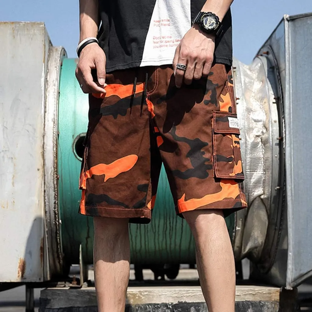 Ymosrh Men's Shorts Summer Outdoors Casual Camouflage Overalls Plus Size Sport Shorts Pants Casual, M-7XL