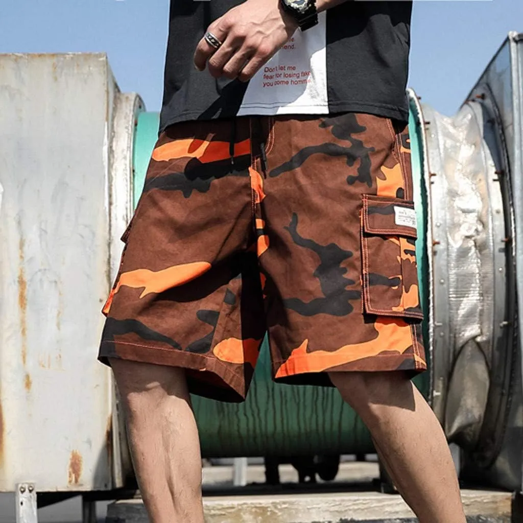 Ymosrh Men's Shorts Summer Outdoors Casual Camouflage Overalls Plus Size Sport Shorts Pants Casual, M-7XL