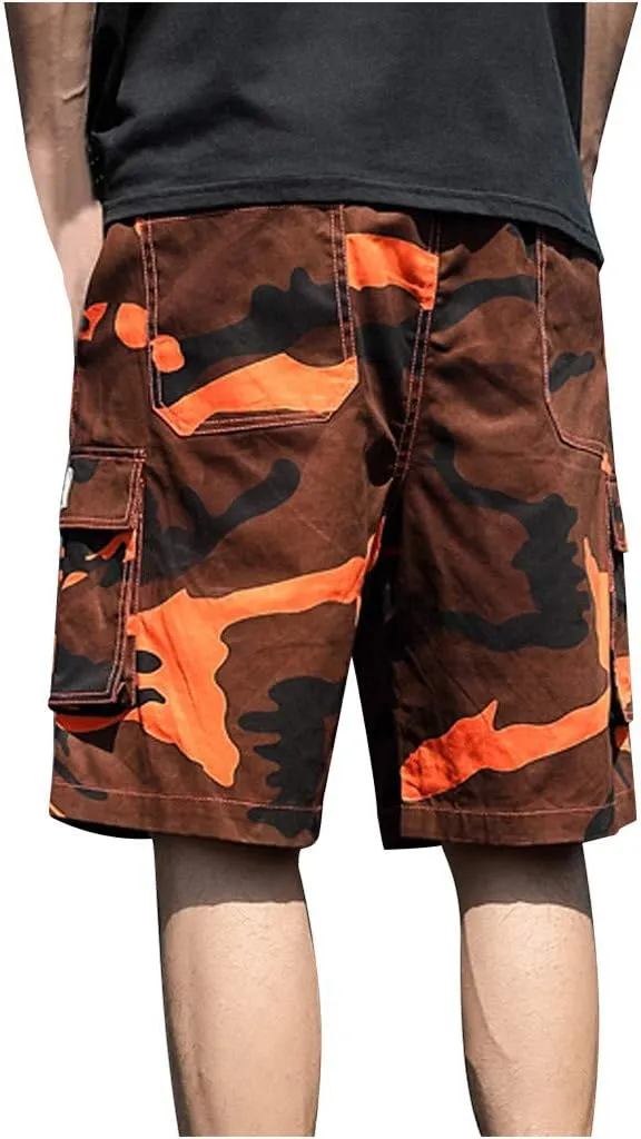 Ymosrh Men's Shorts Summer Outdoors Casual Camouflage Overalls Plus Size Sport Shorts Pants Casual, M-7XL