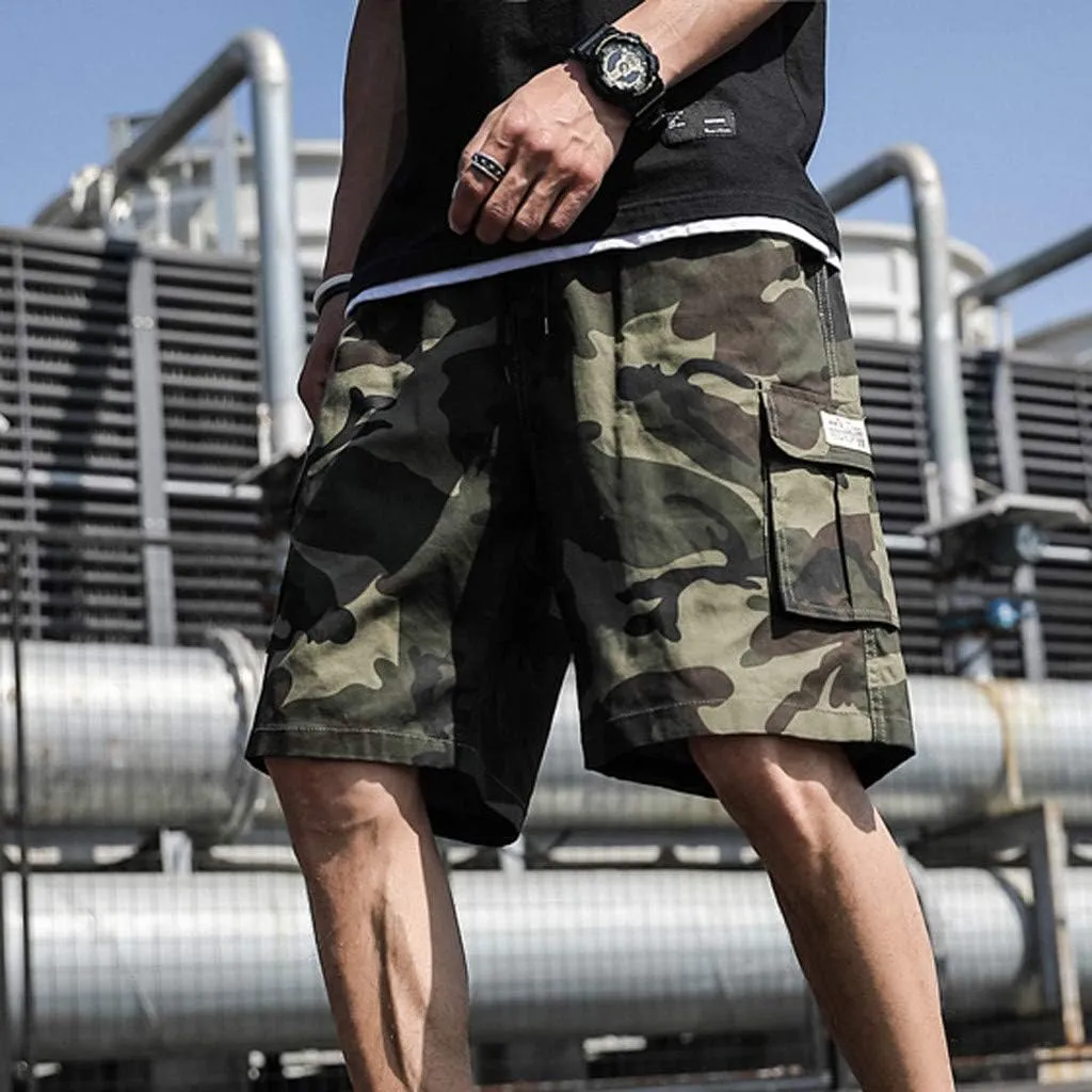 Ymosrh Men's Shorts Summer Outdoors Casual Camouflage Overalls Plus Size Sport Shorts Pants Casual, M-7XL